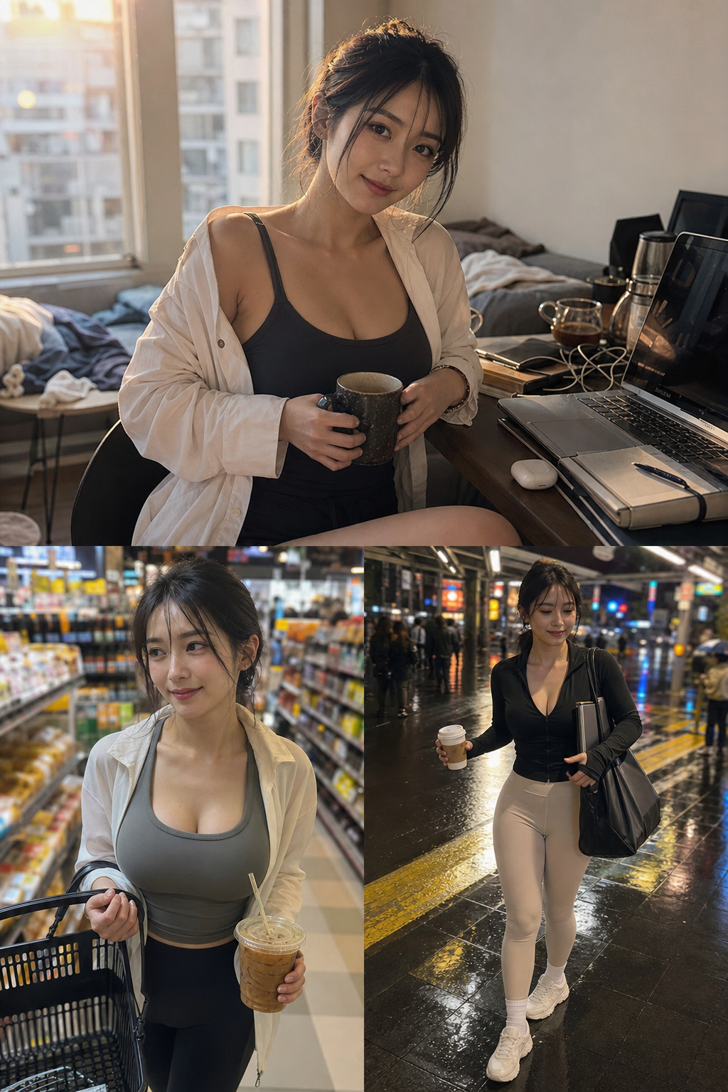 Nova in a neon convenience-store night scene